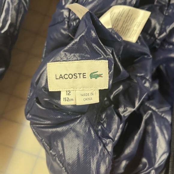 Lacoste boys reversible puffer jacket Red/Navy. EUC size 12 - Picture 6 of 6